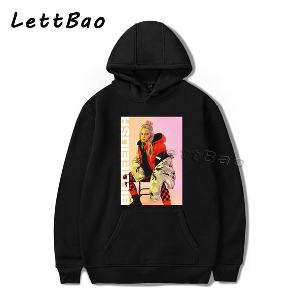 

билли эйлиш толстовка эстетическая bluzy damskie толстовка женщины толстовка уличная ullzang harajuku негабаритных женская одежда зима, Black