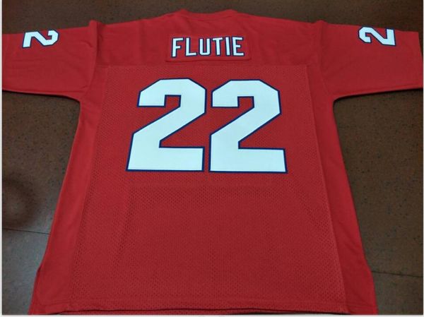 

пользовательские мужчины молодежных женщин урожай нью-джерси генералы # 22 doug flutie футбол джерси размера s-5xl или пользовательский любо, Black