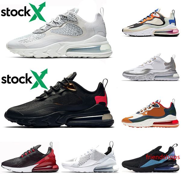 

stock x safari react running shoes for men women bred platinum tint triple black white sports mens trainers zapatos sneakers shoes 36-45