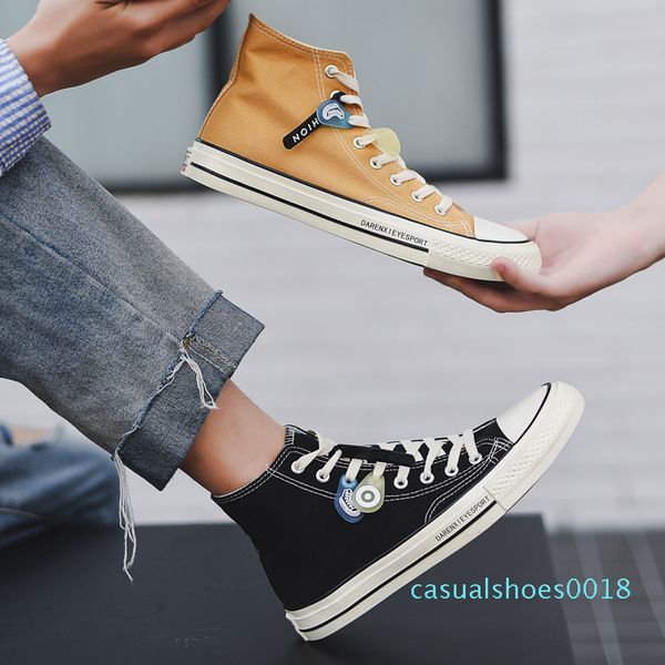 

chic spring canvas shoes ankle boot skate sneakers retro krean ulzzang plimsolls fashion harajuku men casual shoes, Black