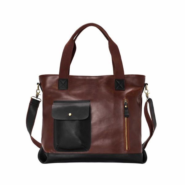 

brand leather men's briefcase messenger bag crazy horse business men tote bags lapbag for man crossbody briefcases handbags