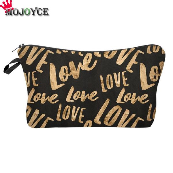 

women 3d printing cosmetic bag fashion travel portable makeup storage bags cosmetic case