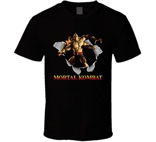 

mortal kombat retro video game t shirt, White;black