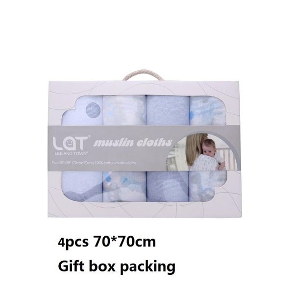 

4 packs lat baby gauze muslin squares 70x70cm oeko-tex certified newborn swaddle blankets diaper cloth burp cloth nursing cover