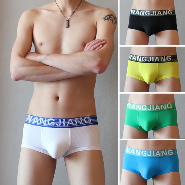 

ice silk ultra-thin translucent boxer 5004pj men's ice silk ultra-thin translucent underwear men's boxer underwear 5004pj, Black;white