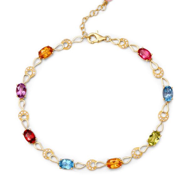 

moonrocy crystal bracelets oval colourful crystal gold color bohemia trendy jewelry wholesale dropshipping for women girls, Black