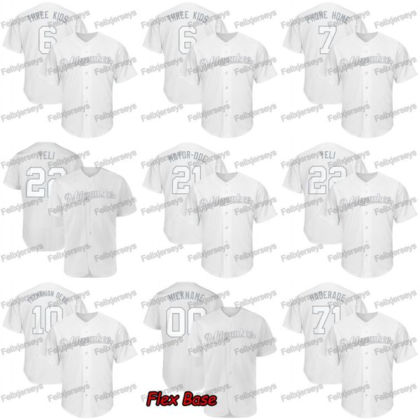 

22 Christian Yelich Yeli 2019 Players Weekend Travis Shaw Mayor-DDC Brewers Cain Lorenzo Three Kid Eric Thames PHONE HOME Josh Hader HADERA