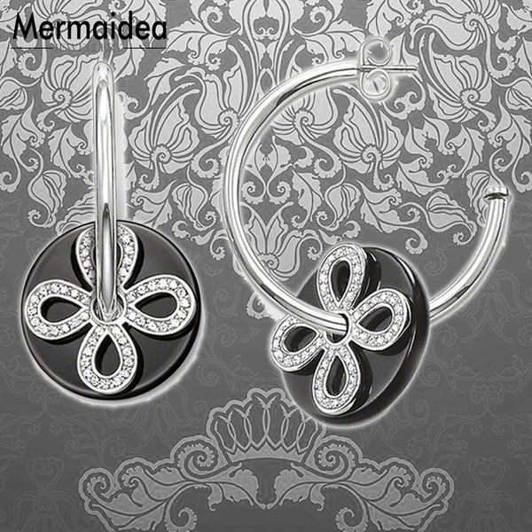 

black love knot creole hinged hoop earrings trendy fashion jewelry bohemian 925 sterling silver gift for women 2020 new, Golden