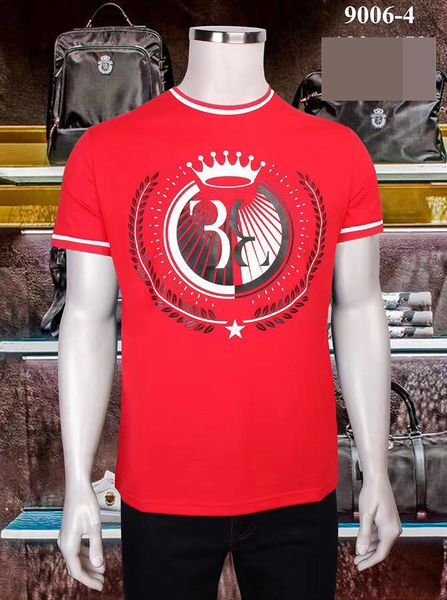 

2019 fashion new t-shirt cotton men's clothing boutique t-shirt round neck billionaire men's shirt summer short-sleeved shirt zill, White;black