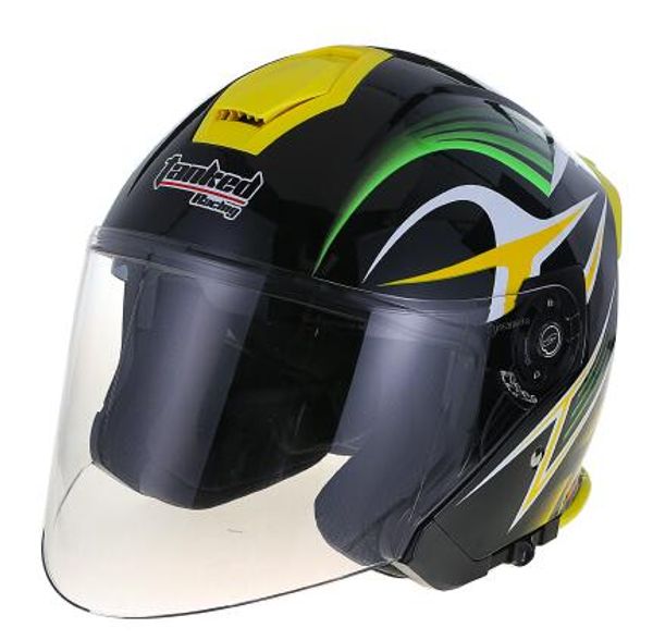

tanked racing double lens motrcycle helmet half motorbike motorcross safety helmet t597 all lining unpick and wash