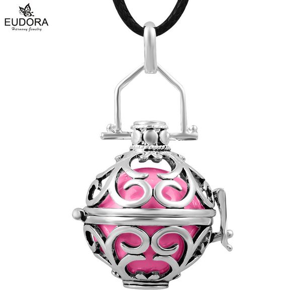 

eudora mum necklaces 18mm harmony bola pendant copper metal cage angel caller musical ball pregnancy belly necklace gift h002, Silver