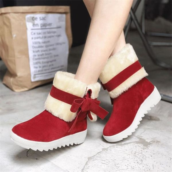 

lcxmnd new winter fashion snow boots winter warm boots cotton thick bottom korean fashion cotton shoes, Black