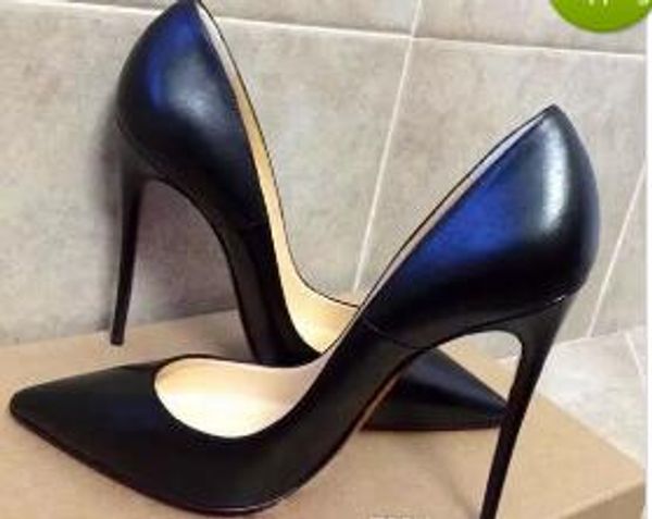 

2019 новых женщин нагнетает ботинки женщины высоких каблуках насосы шпильках обувь для женщин черный высокие каблуки 8 см 10см 12см кожа pu, Black