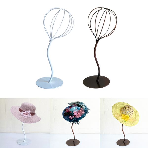 

2 packs tanding metal hat wig holder storage display stand tabledecor