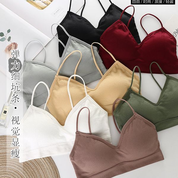 

sp&city korean seamless women bra yoga sport wire bralette thin chest girl bra tank lingerie vogue girl underwear, Slivery;brown