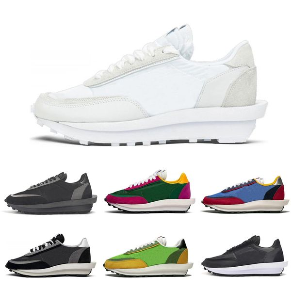 

new sacai ld waffle ldv running shoes mens womens black white nylon green blue multi mens trainers fashion sports sneaker runner