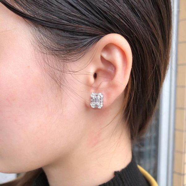 

earring sugar cube t diamond earrings jewelry 925 sterling silver women high jewelry christmas party gift1