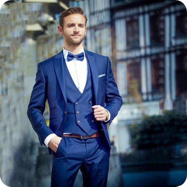 

handsome groomsmen peak lapel groom tuxedos mens wedding dress man jacket blazer prom dinner 3 piece suit(jacket+pants+tie+vest) aa109, Black;gray