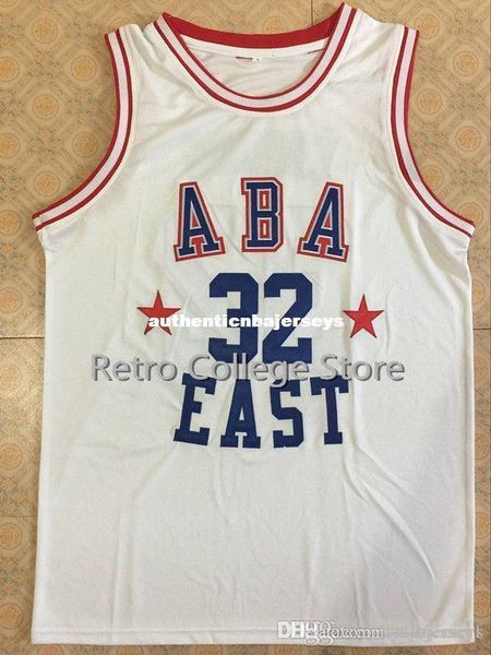 

#32 julius erving aba east basketball jersey white red sewn custom any number and name jerseys xs-6xl vest jerseys, Black;blue