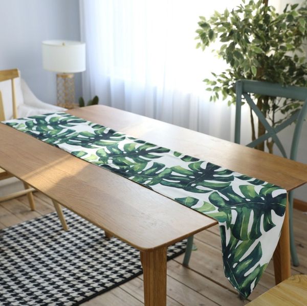 

waterproof table runner chemin de table runners modern for wedding party leaf placemat european camino de mesa