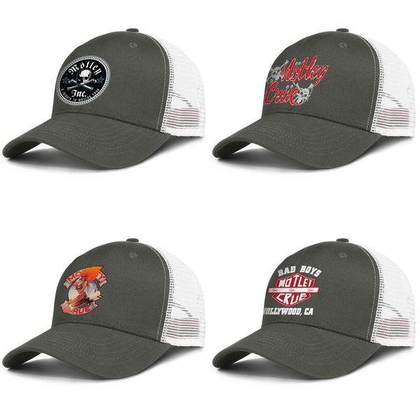 

motley crue черепа логотип армия-зеленый для мужчин и женщин, водитель грузовика крышка мяч прохладно пользовательская подгоняет сетку шляпы, Blue;gray