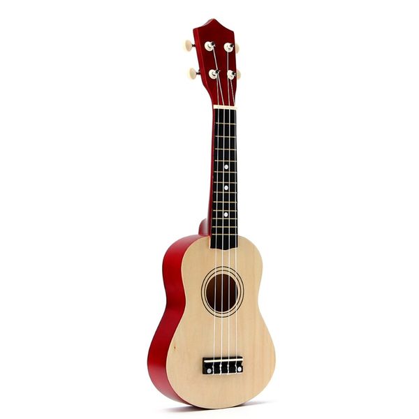 

21-дюймовый сопрано укулеле 4 strings гавайская гитара уке + строка + pick для начинающих малыша подарок # 8