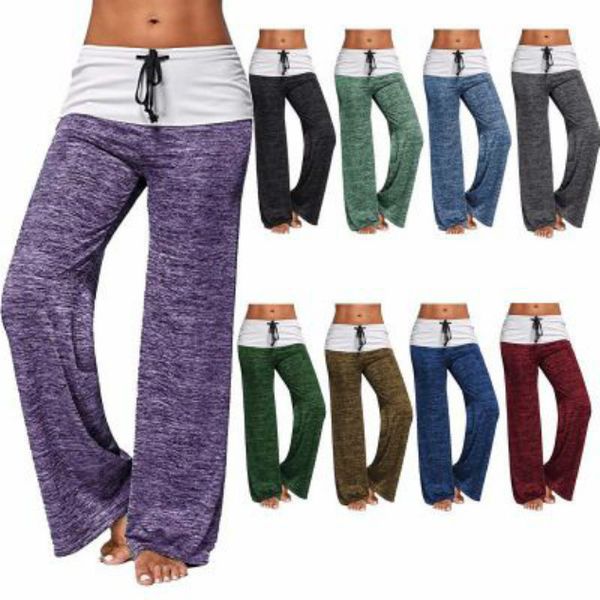 

women's designer yoga pants quick-drying sweatpants outdoor casual wide-leg pants with waistband pants in the middle new