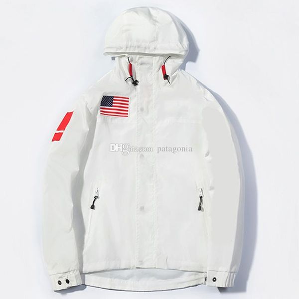

american flag luxury mens designer outerwear casual men fashion jackets hip hop men sport down jacket, Black;brown
