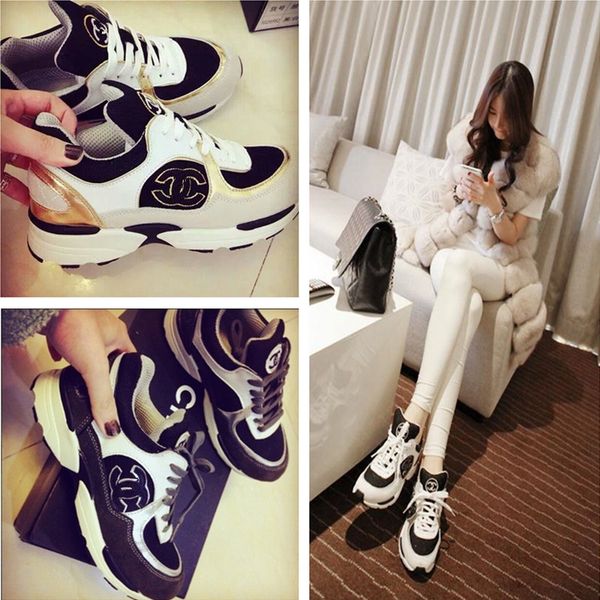 

2019 new arrival fa hion women ca ual hoe luxury de igner neaker hoe leather embroidered