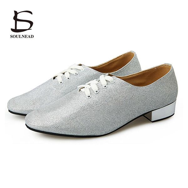 

new men latin tango dance shoes modern jazz salsa tap dancing shoes soft bottom silver dance for boys practice