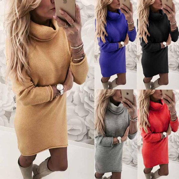 

2019 autumn party dress women clothes elegant solid long sleeve ladies dresses winter vintage sweater dress vestidos, Black;gray