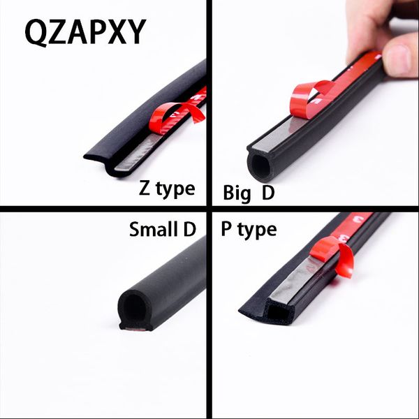 

qzapx car door weatherstrip big d small d z p type waterproof trim sound insulation soundproof epdm auto rubber seal strips