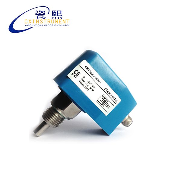 

the electronic flow switch 1..150 cm/s 100 bar max pressure and 2s response time stainless steel water flow switch indicator