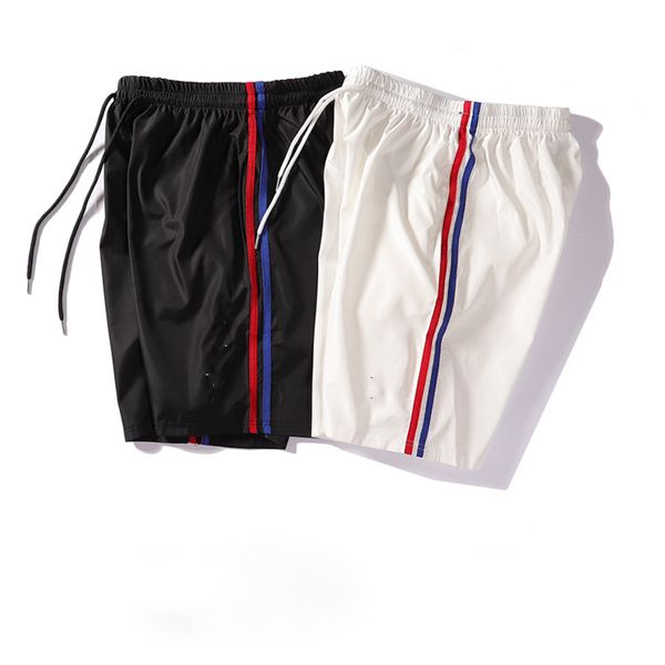 

new designer men's shorts summer casual sports shorts brand short pants with bule logo print fashion colorful webbing quick-drying shor, White;black