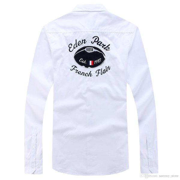 

homme chemise new eden park full sleeve shirt for men nice design business casual style cotton size m  xl xxl in men, White;black