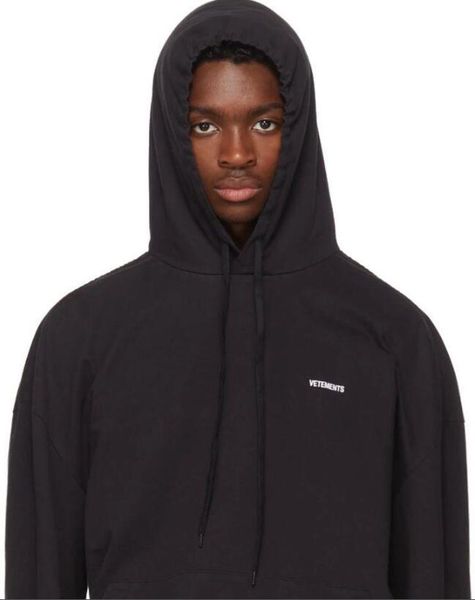 

18fw sweatshirts black simple women embroidery logo pullover white loose vetements street casual hip-hop men swearter sport bwchh