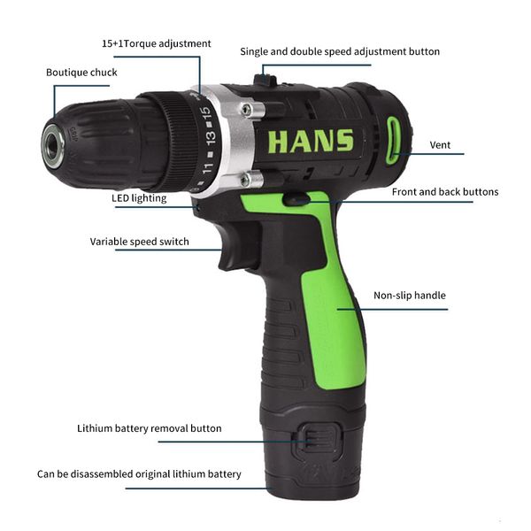 

16.8v/18v cordless electric hand drill multifunction battery screwdriver power tools mini hammer impact drills electrical