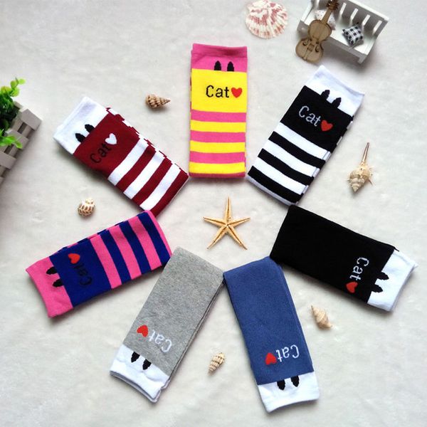 

cartoon cute children socks print animal cotton baby kids socks knee high long fox socks for toddler girl clothing accessories, Blue
