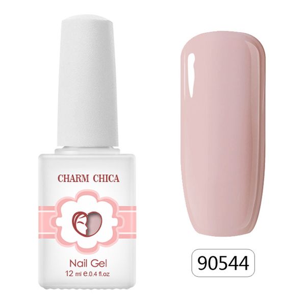 

chamr chica nail art manicure vernis semi permanent uv gel nail polish 10ml 79 colors pink nude soak off polish lacquer y2003, Red;pink