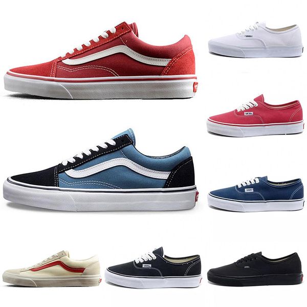 

2019 house of van shoes old skool of the wall designer sneakers sports skateboarding highman white red blue women men training trainers
