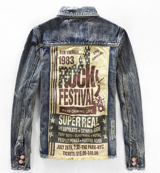 

2017 весной и осенью Стиль Мужская чистый хлопок джинсовые куртки, мужская улица до