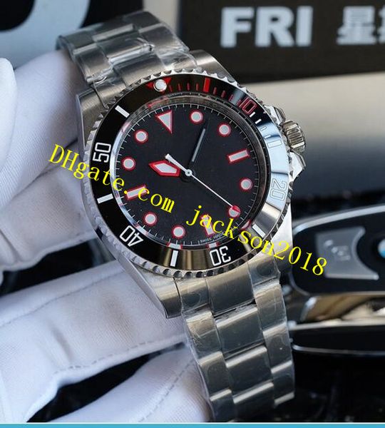 

luxury watch eta2836 movement new 116610ln stainless black ceramic bezel 40mm sapphire luminous automatic dive mens watch fashion, Slivery;brown