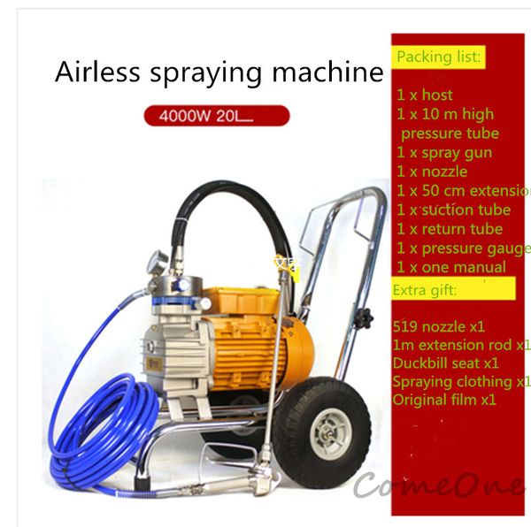 

4000w high-pressure new airless spraying machine professional airless spray gun painting machine tool