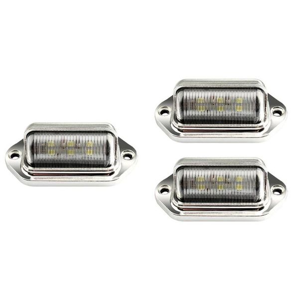 

car license plate light waterproof trailer boat 6led tail step lamp white light ultra-high brightness maximum visibility