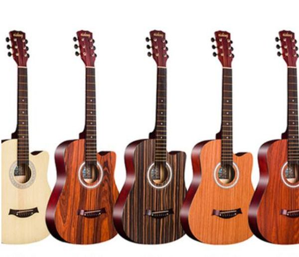 

красивый новый 41-дюймовый акустическая гитара липа баллада угловой практика фортепиано матовый начинающий инструмент входа