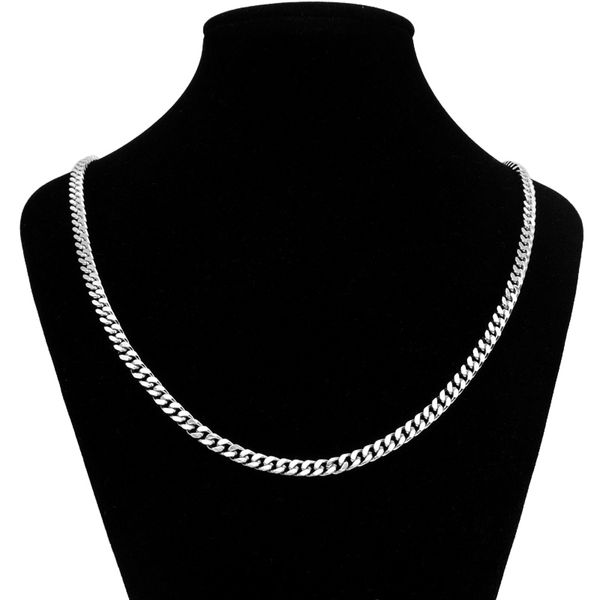 

50cm choker necklaces for women men neckless long chain jewelry cadenas mujer colar feminino vrouwen kettingen erkek kolye n0609, Silver