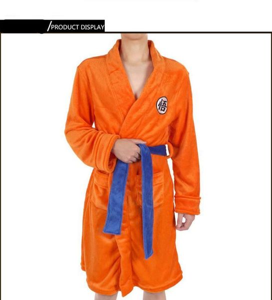 

cartoon character print man robes male robes with belt designer goku element uniforms the dragon ball, Black;brown