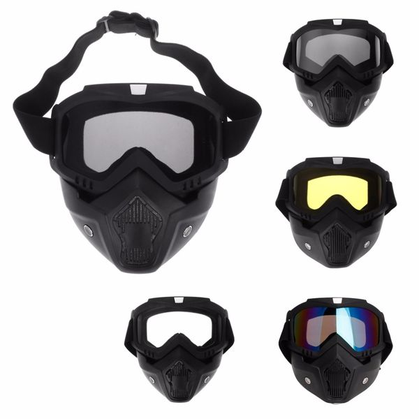 

motocross goggles face glasses dust mask with detachable motorcycle glasses
