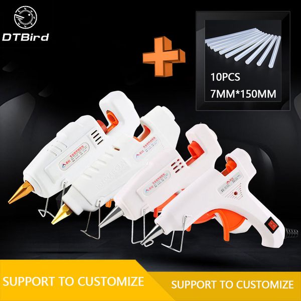 

20w/30w/80w/105w melt glue gun diy professional adjustable high temp guns 7mm adhesive stick industrial repair heat tools