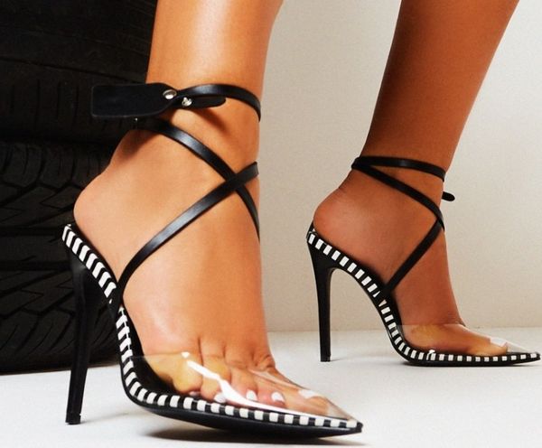 

маѬка пв jelly андалии open toe вокие каблђки 11м женин пѬозѬанй плекигла ап, Black